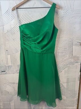Wtoo One-Shoulder Emerald Green Cocktail Dress